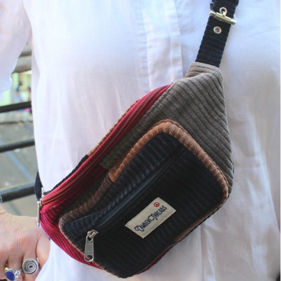 Bum Bag fanny pack corduroy patchwork